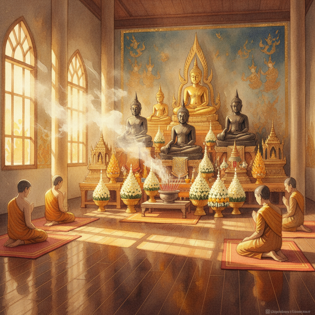 พิธีสักการะสิ่งศักดิ์สิทธิ์ต้นปีงบประมาณ ประเพณีเรียกขวัญมงคลสถาบันการศึกษา