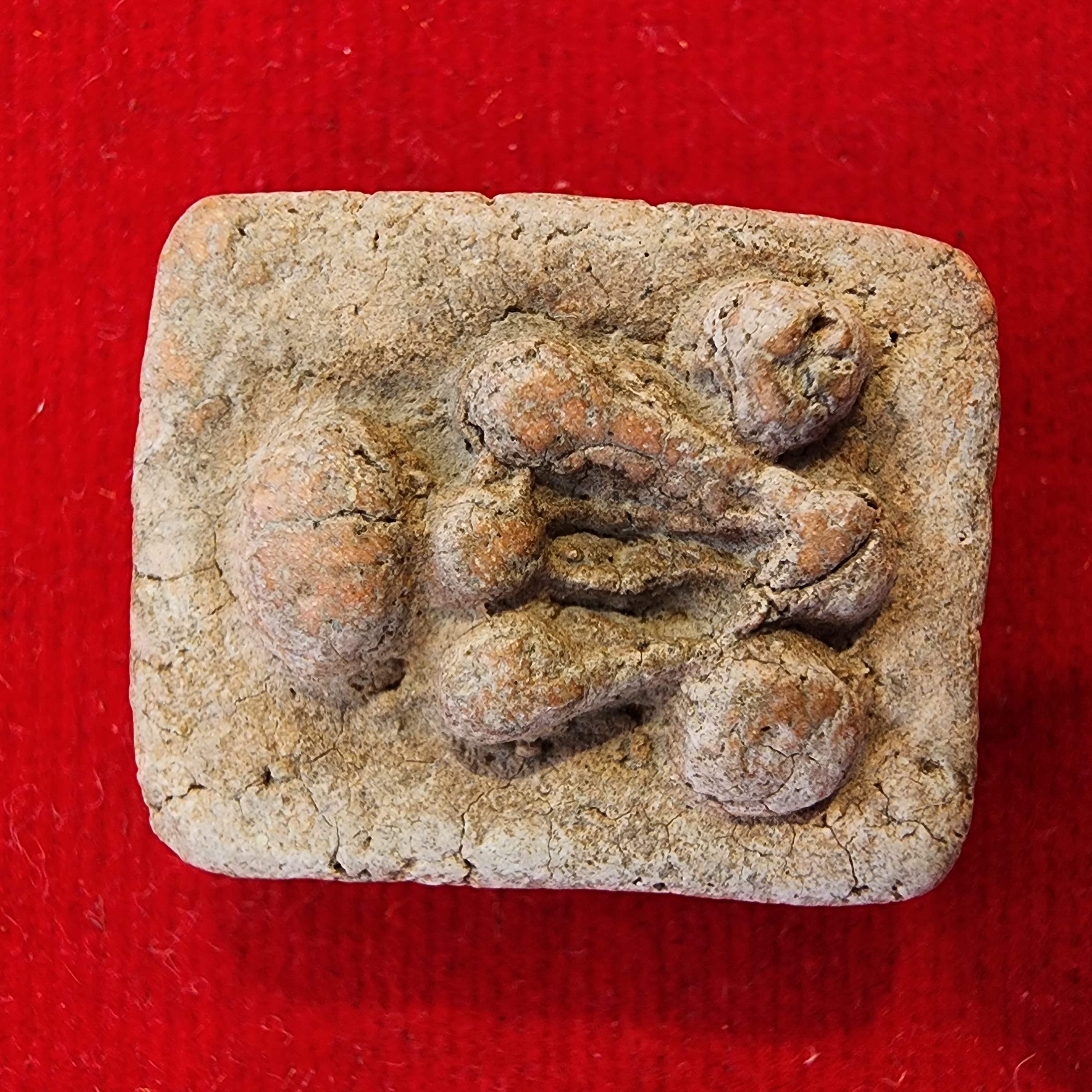 瓦波寺鬼骨粉佛牌 蹲坐版